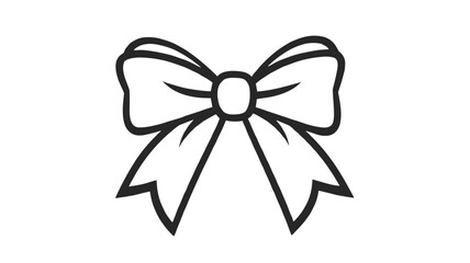 Naklejka premium Easter bow, decorative, hand-drawn style, black and white, illustration design, copy space