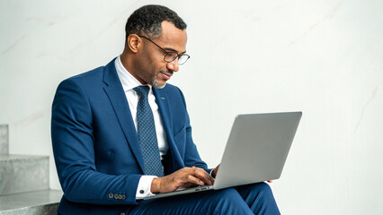 businessman with laptop