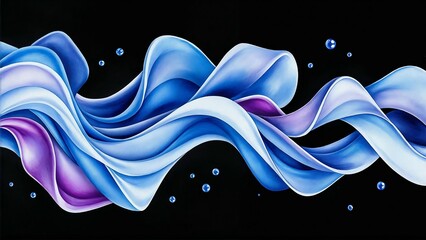 A 3D abstract composition with smooth, flowing, and intertwined shapes in shades of blue and purple, creating a futuristic and elegant look.