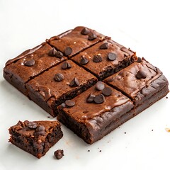  brownie  isolated on white