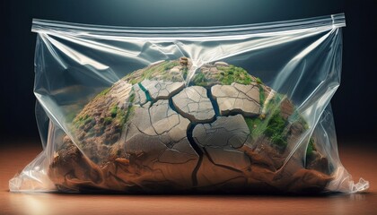 A creative Earth Day portrayal highlights waste sorting and environmental protection efforts.