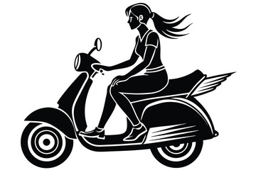 A Scooter Girl silhouette