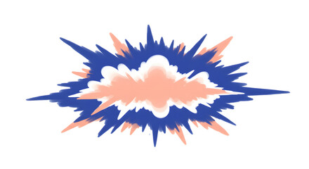 Obraz premium Explosion illustration with spikes against black background for creative design