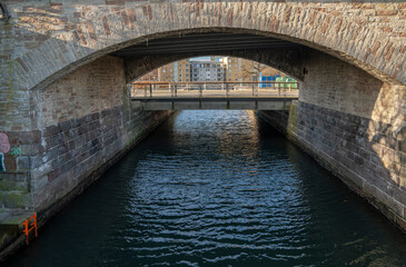 Obraz premium Copenhagen habour - Stone bridge Nyhavn