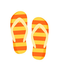 Slipper flip flop cartoon illustration summer clipart