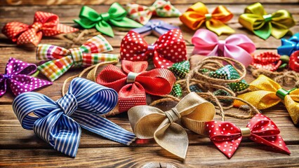 Rustic Twine Wrapped Ribbons & Bows:  A Collection of Decorative Craft Supplies