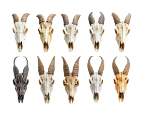 Animal skull display artistic view concept isolated on transparent background png