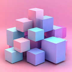 Obraz premium Abstract 3d rendering of geometric shapes