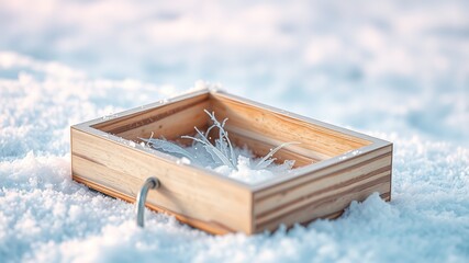 Obraz premium Frozen Drawer Box - Subtle Wind & Frost Patterns
