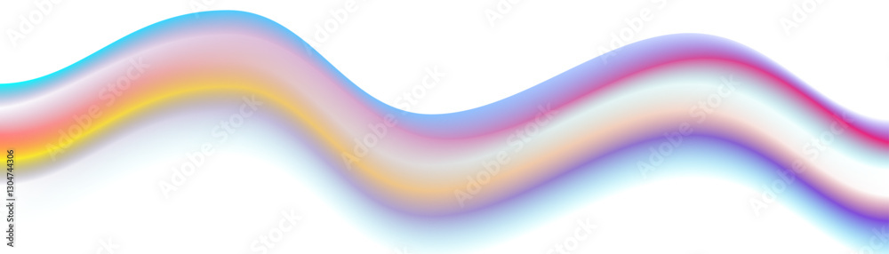 Poster colorful abstract gradient wave curve shape design transparent background