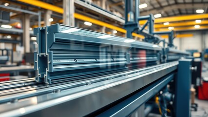Modern Window Profile Machine in Industrial Setting