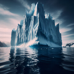 majestic and enigmatic allure of an iceberg with its towering presence ethereal translucence and enigmatic depth