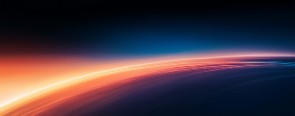 Obraz premium Modern gradient background with blue and orange hues, vibrant abstract layout with sleek transitions, ideal for artistic visuals and inspiration.