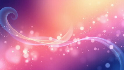 Obraz premium A radiant abstract background with flowing, glowing lines and sparkling bokeh effects, creating a warm and enchanting visual experience. Perfect for magical and dynamic designs.