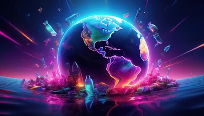 Vibrant visuals raise awareness for environmental protection and waste sorting.