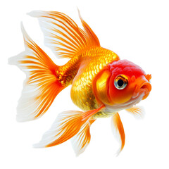 gold fish isolated on white