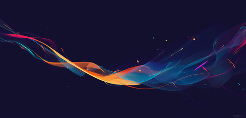 Vivid abstract colorful shapes on a black base, modern design with bold tones, perfect for art and creative inspiration.