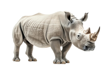 Fototapeta premium Rhinoceros conservation in africa isolated on transparent background png