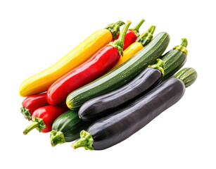 Colorful vegetables display kitchen food isolated on transparent background png