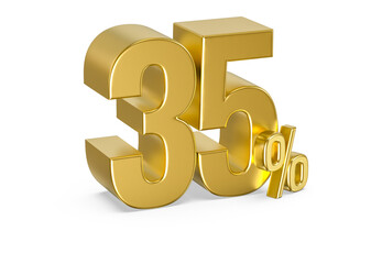 Obraz premium 35 Percent Gold Number
