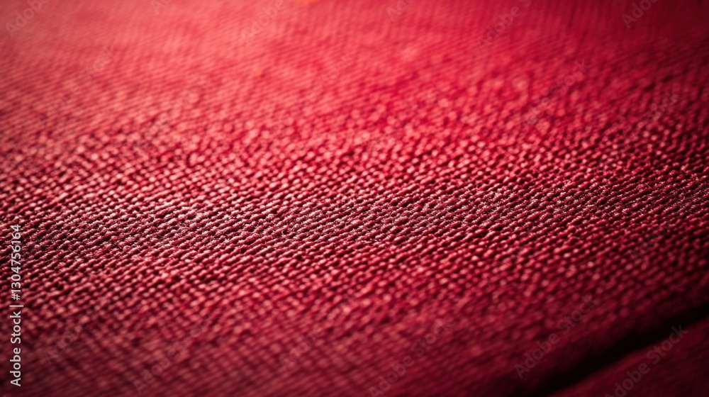 Poster crimson textile texture with intricate weave and subtle shadows creating a rich and luxurious visual