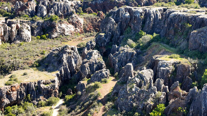  vista del cerro del Hierro en el parque natural de la sierra Norte de Sevilla, España
