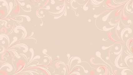 A subtle beige and white floral pattern with gentle curves, ideal for minimalist designs. Perfect for backgrounds, frames, and elegant presentations.