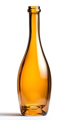 Elegant amber glass bottle showcasing a smooth, elongated design.