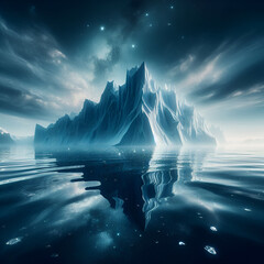 majestic and enigmatic allure of an iceberg with its towering presence ethereal translucence and enigmatic depth