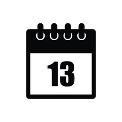 calender icon, 13 calender icon with white background