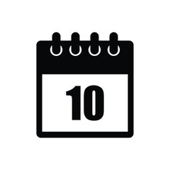 calender icon, 10 calender icon with white background