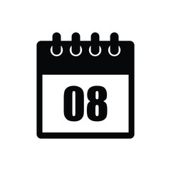 calender icon, 08 calender icon with white background