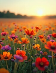 Field Filled With Wildflowers