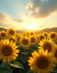 Field Filled With Sunflowers