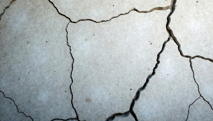 Obraz premium Cracked concrete wall, showing age and weathering, mottled grey, abstract, material