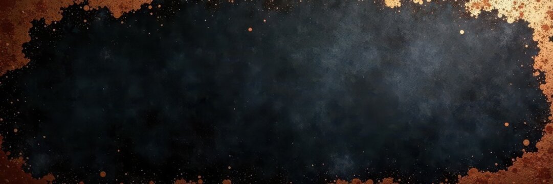 Dark grunge copper texture, bronze accents on black , metal, black