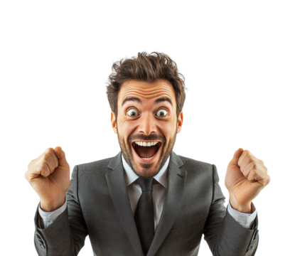 Positive vibes a joyful success celebration isolated on transparent background png