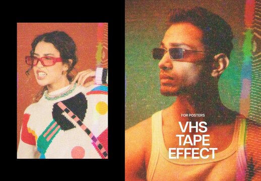 VHS Tape Poster Photo Template Mockup