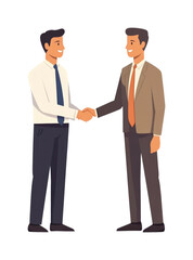 Business meeting handshake office isolated on transparent background png