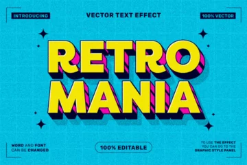 Selbstklebende Fototapeten Retro Mania Bold Typography – 90s Vintage Editable Text Effect © Hasbi Creative