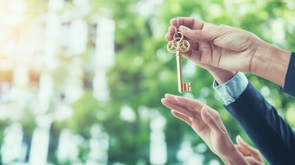 Key Symbolizing Opportunity and Success in Natural Setting