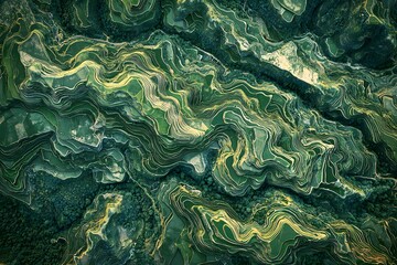 Stunning view of terraced rice fields in a mountainous region during daylight hours