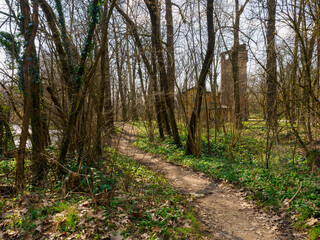 Mulino del Cantone, historic watermill in the Monza park, Italy