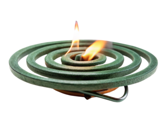 burning coil on a white background