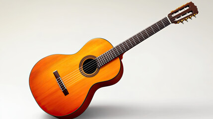 Obraz premium Acoustic guitar isolated on white background