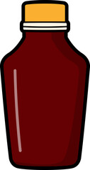 syrup bottle hand drawn vector image with transparent background