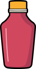 juicy syrup bottle hand drawn vector image with transparent background