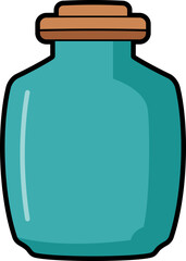 syrup bottle hand drawn vector image with transparent background