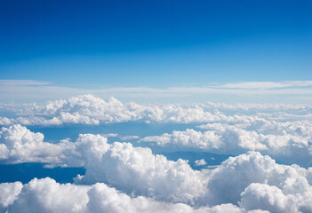 Beautiful blue sky with a background of white clouds