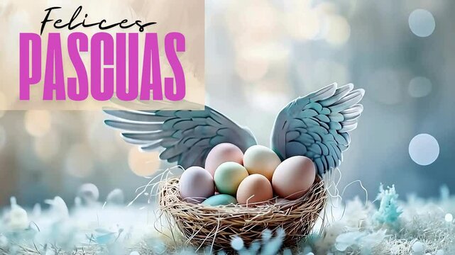 Felices Pascuas tarjeta animaci&oacute;n